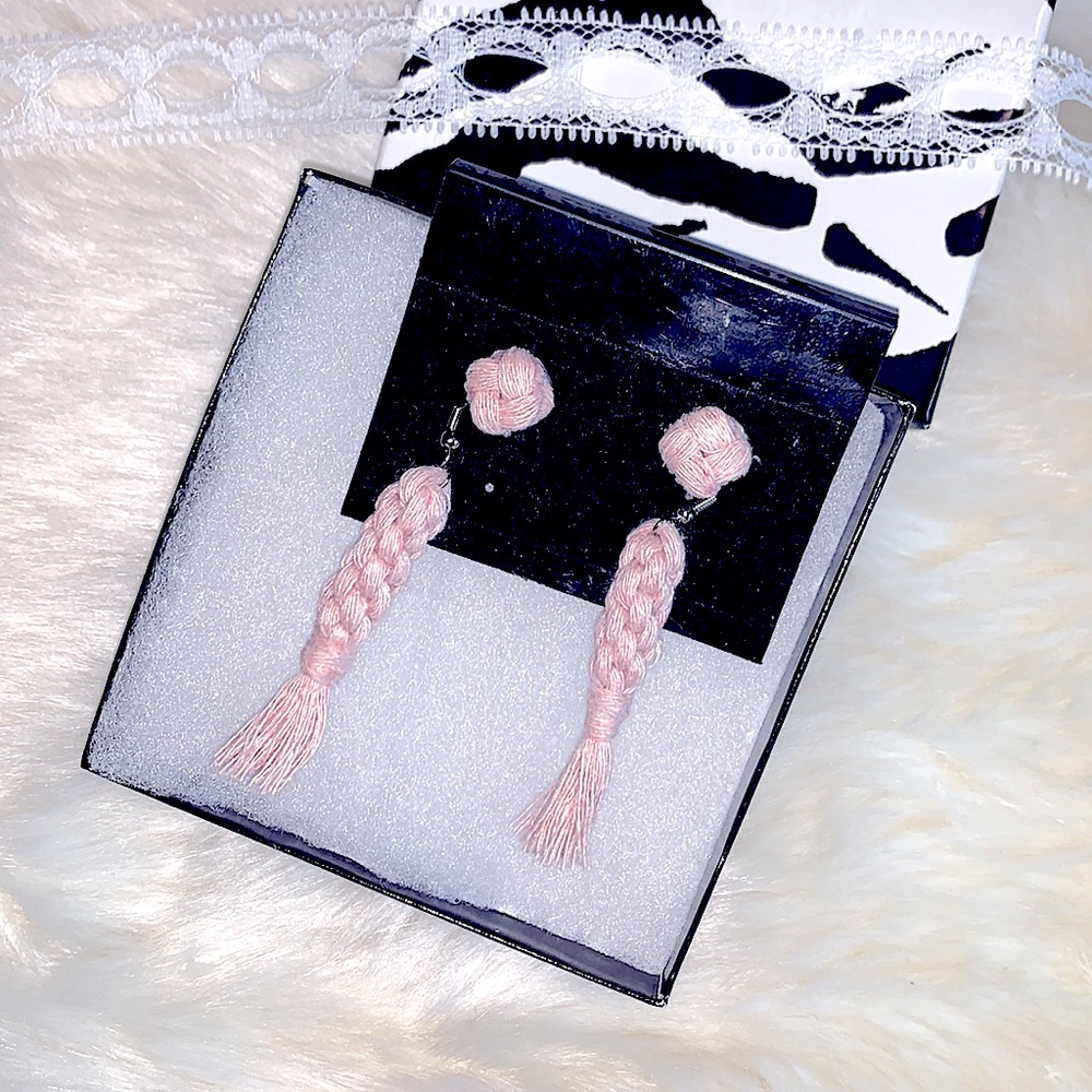 New »Soul Embellishments« Pretty in Pink 2pr Earring Set Handmade Hypoallergenic - Picture 13 of 16